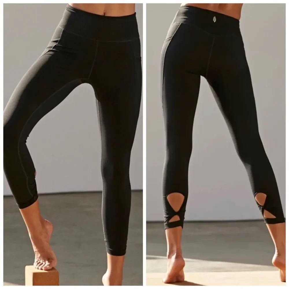 Free People Movement Olive Green Wave Rider Leggings Size XS - Picture 11 of 11